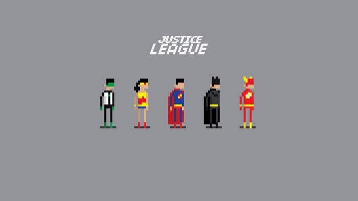 Justice League 8-bit pixel art