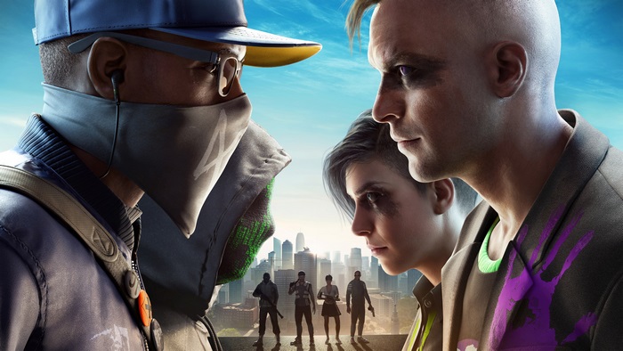 Watch Dogs 2 characters facing each other 4K