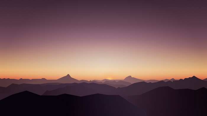 Mountain range at sunset 4K