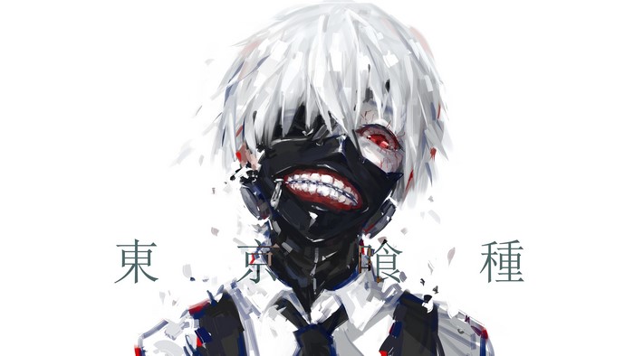 Kaneki Ken from Tokyo Ghoul with Mask and White Hair