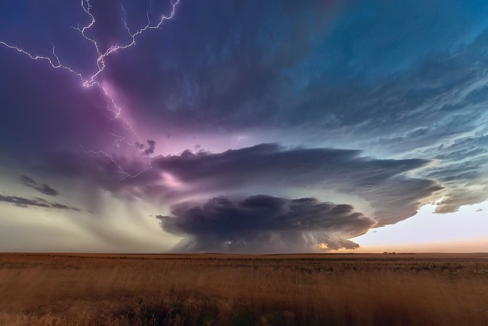 Lightning Storm Over South Dakota Plains