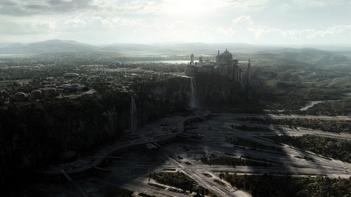 Theed Palace and Spaceport on Naboo from Star Wars