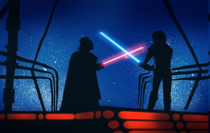 Luke Skywalker and Darth Vader from Star Wars