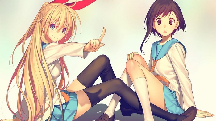 Chitoge Kirisaki and Kosaki Onodera from Nisekoi