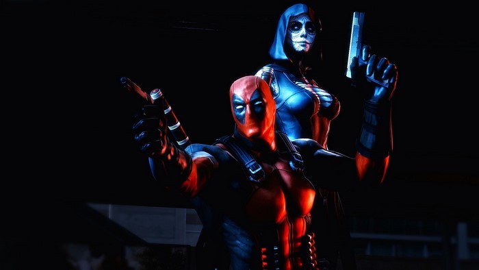 Deadpool and Domino from Deadpool video games