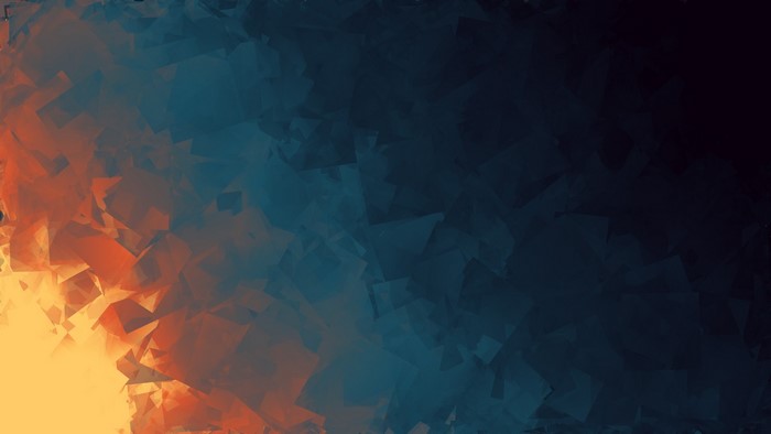 Abstract digital art with warm and cool colors
