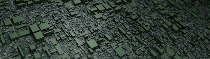 Abstract 3D procedural generation of cubes