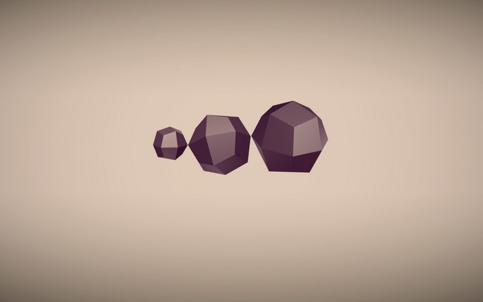 Minimalist 3D geometric shapes on a plain background
