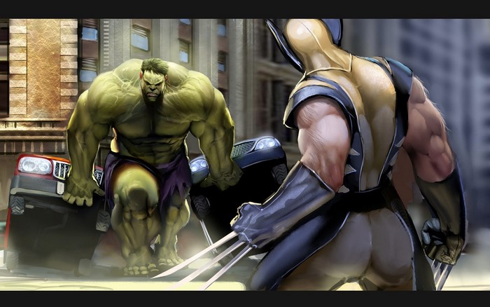 Hulk and Wolverine from Marvel Comics