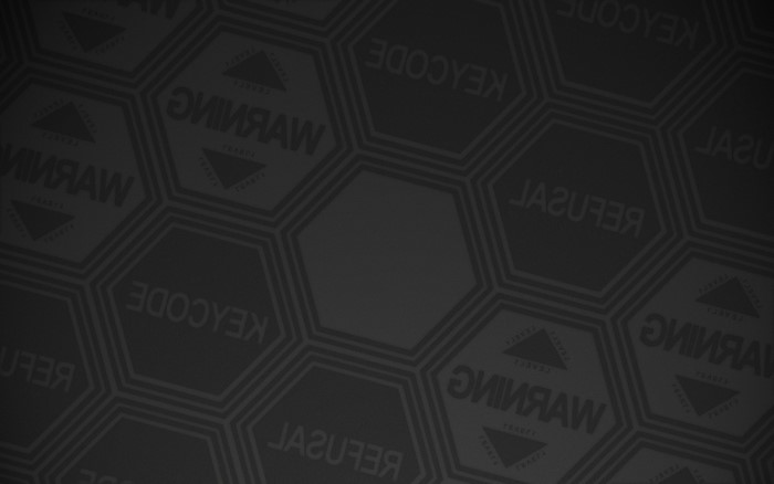 Gray Hexagonal Warning Signs Pattern