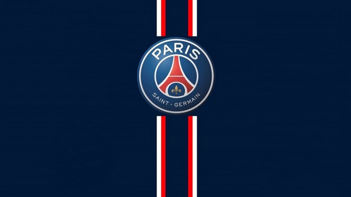 Paris Saint-Germain logo with stripes