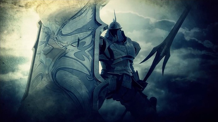 Knight with shield and spear from Demon's Souls