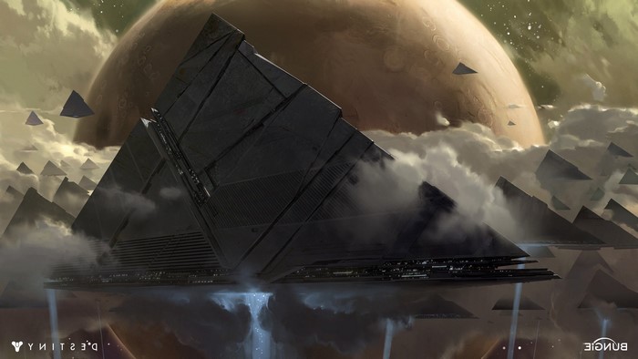 Destiny Pyramids in Space with Planet