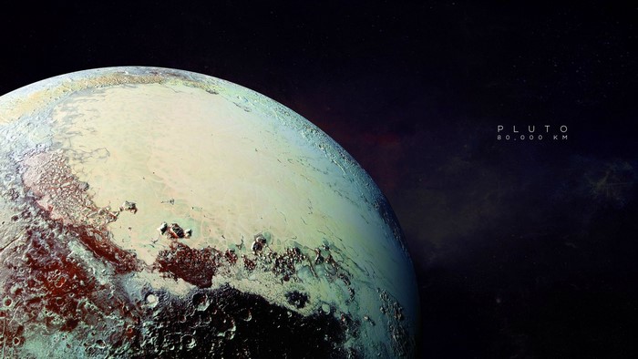 Pluto in space