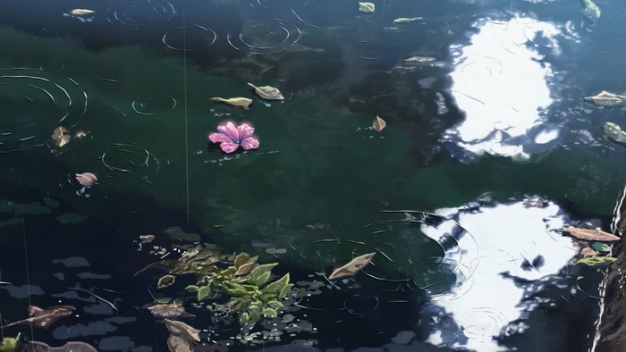 The Garden of Words rain water flower