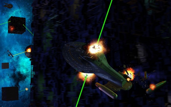 star trek spaceship space battle