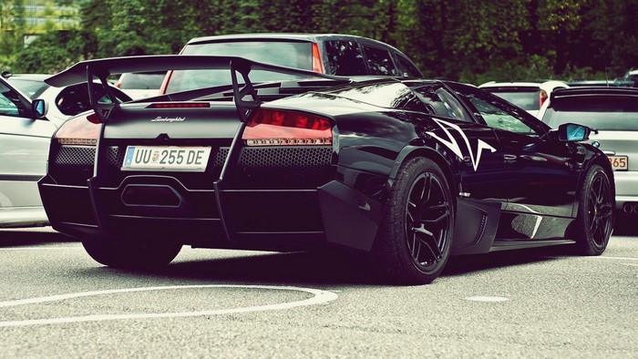 Black Lamborghini Murcielago LP 670-4 SV