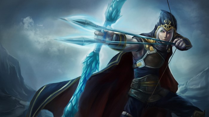 Ashe from League of Legends with ice arrows