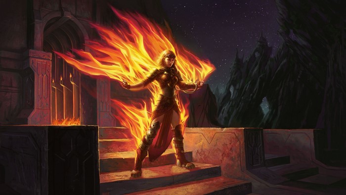 Chandra Nalaar Immersed in Fiery Magic Flames