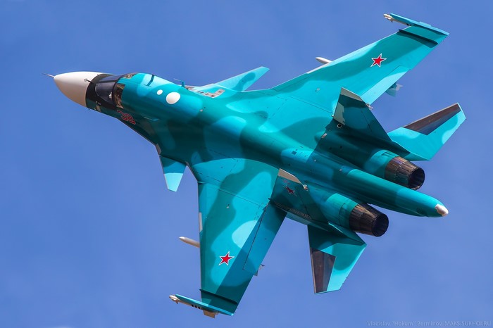 Sukhoi Su-34 fighter jet in flight