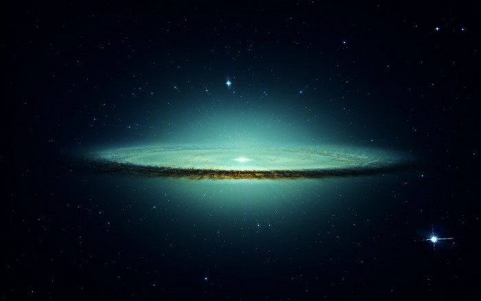 Sombrero Galaxy in Deep Space