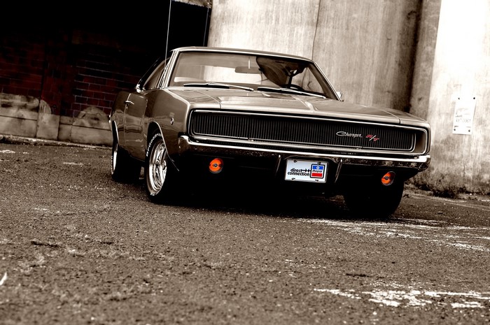1968 Dodge Charger R/T parked outdoors