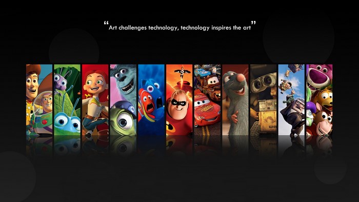 Disney Pixar Characters Montage