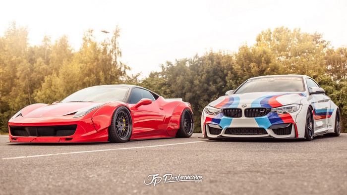 Ferrari 458 and BMW M4 with JP Performance