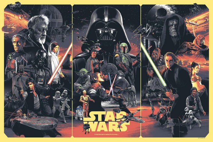 Star Wars characters collage