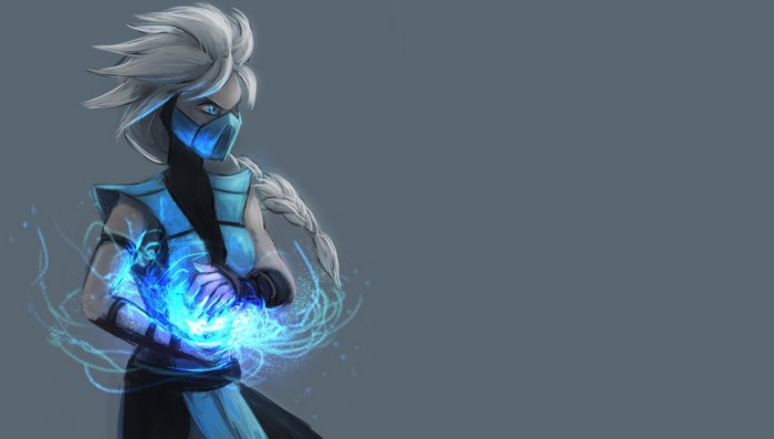 Elsa from Frozen as Sub-Zero from Mortal Kombat