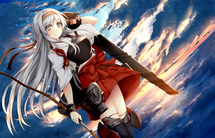 Shoukaku from Kantai Collection with bow and arrow
