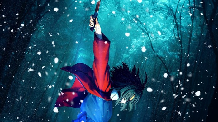 Ryougi Shiki from Kara no Kyoukai in forest