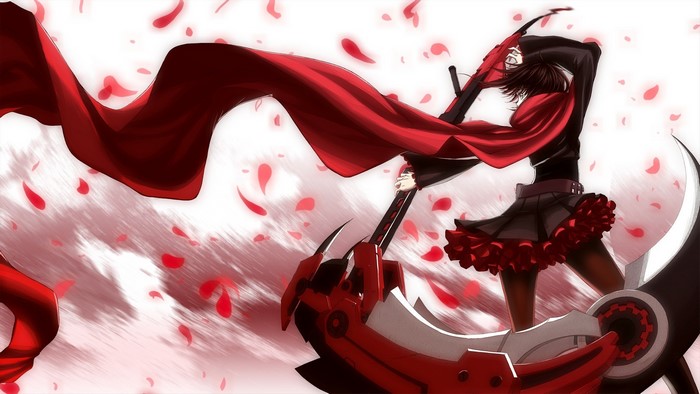 Ruby Rose from RWBY with Crescent Rose scythe