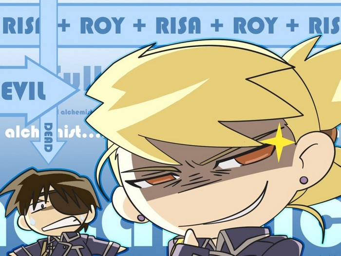 Riza Hawkeye and Roy Mustang from Fullmetal Alchemist