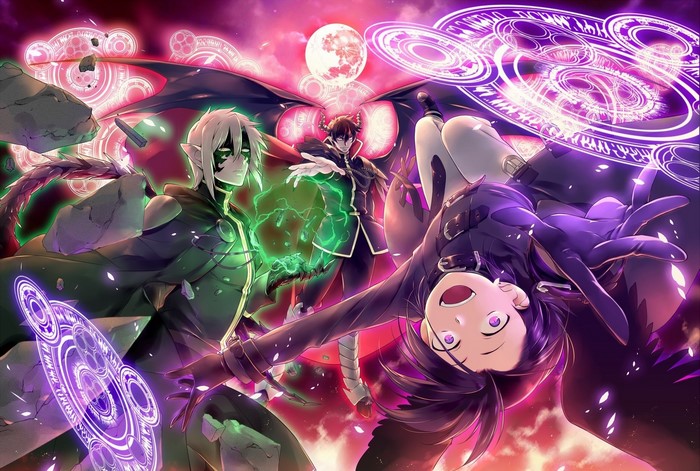 Maou Sadao, Ashiya, and Urushihara from Hataraku Maou-sama!