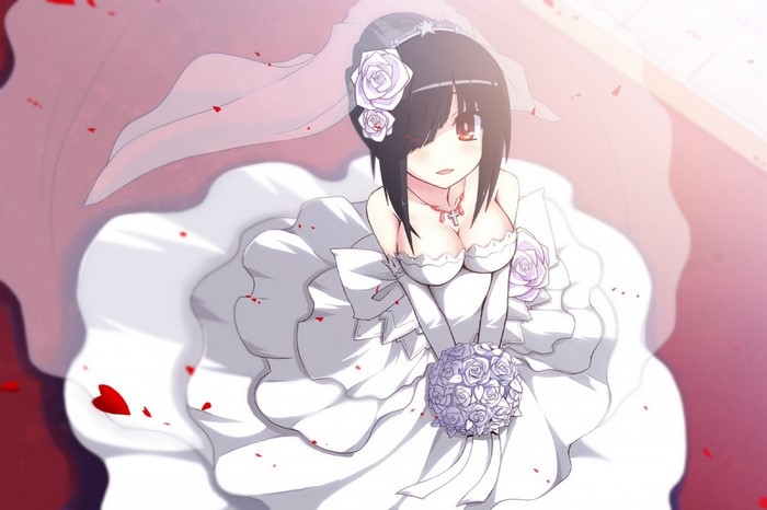 Tokisaki Kurumi from Date A Live in a wedding dress