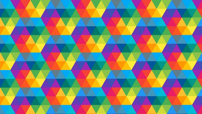 Colorful geometric hexagon pattern