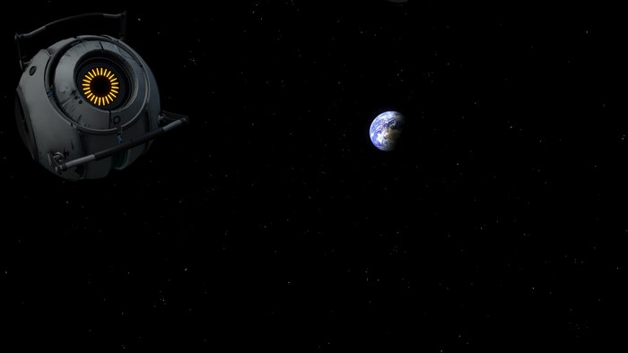 Space Core from Portal in space with Earth