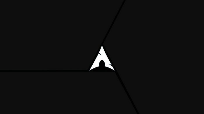 Arch Linux logo on black background