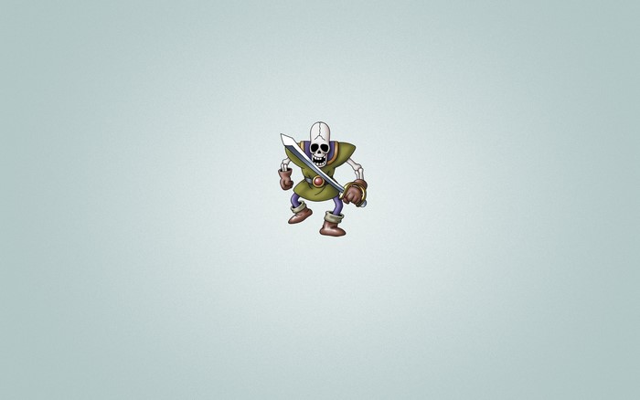 Skeleton warrior with sword from Dragon Quest