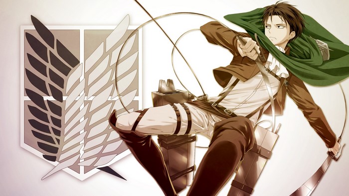 Levi Ackerman from Shingeki no Kyojin with Survey Corps Emblem
