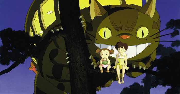 My Neighbor Totoro: Satsuki and Mei with Totoro