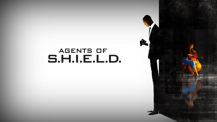Agents of S.H.I.E.L.D. title card with Phil Coulson and a cellist