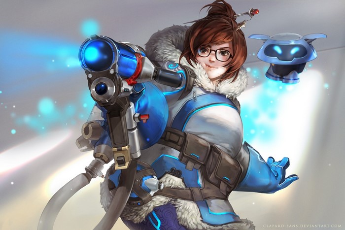 Mei from Overwatch with her Endothermic Blaster