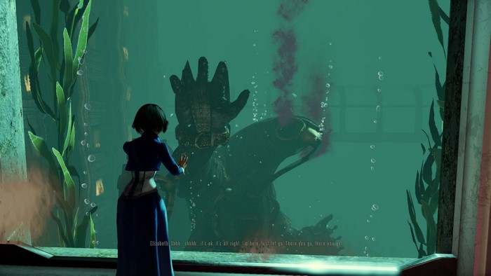 Elizabeth from BioShock Infinite in an underwater scene