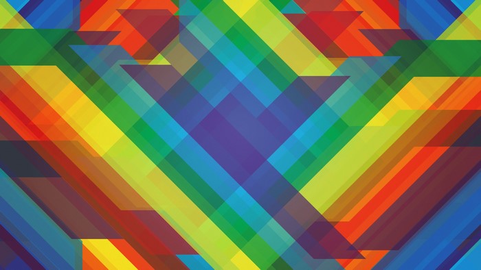 Abstract colorful geometric shapes overlapping