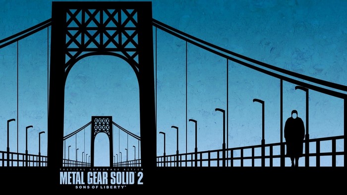 Metal Gear Solid 2: Sons of Liberty bridge silhouette
