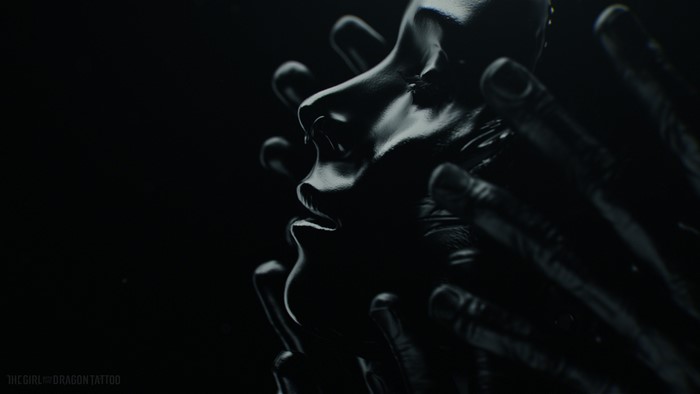 The Girl with the Dragon Tattoo monochrome face and hands