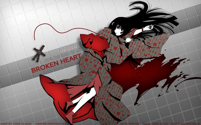 Enma Ai from Jigoku Shoujo with blood