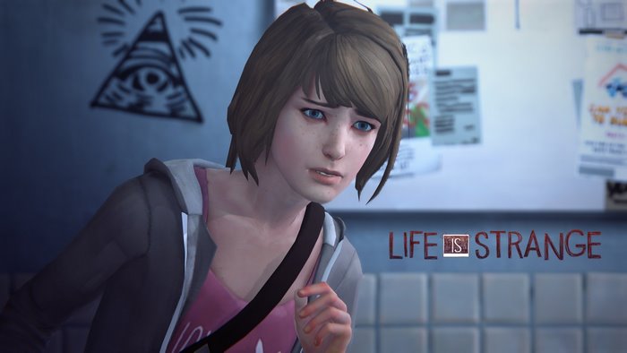 Max Caulfield from Life is Strange with Illuminati symbol